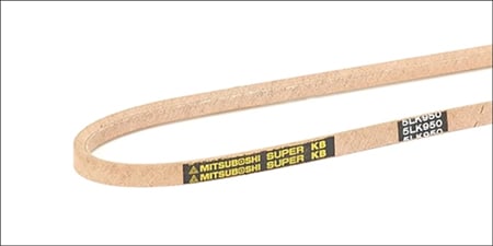 Mitsuboshi SUPER KB lawn & garden v-belt with clutching cover and aramid cord